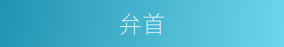 弁首的意思