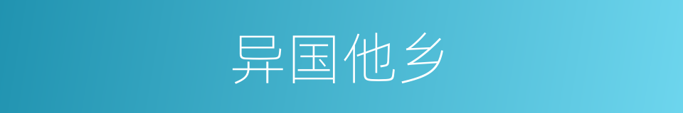 异国他乡的意思