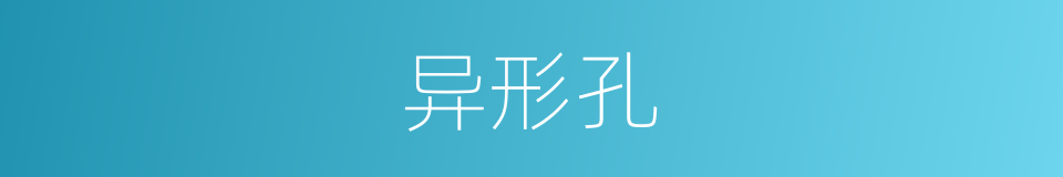 异形孔的同义词