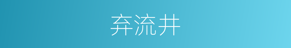 弃流井的同义词