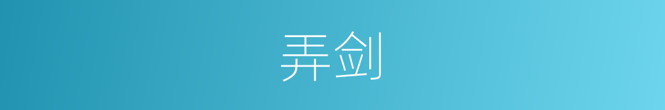 弄剑的同义词