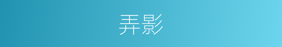 弄影的意思