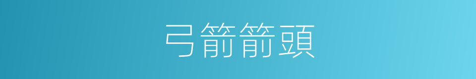 弓箭箭頭的同義詞