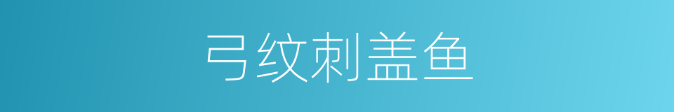 弓纹刺盖鱼的同义词