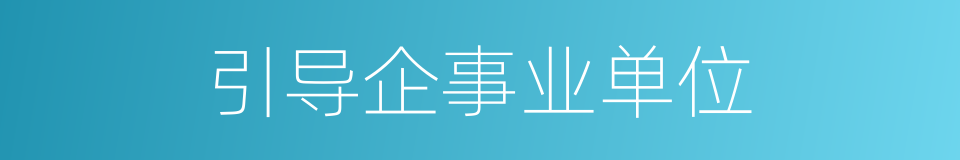 引导企事业单位的同义词