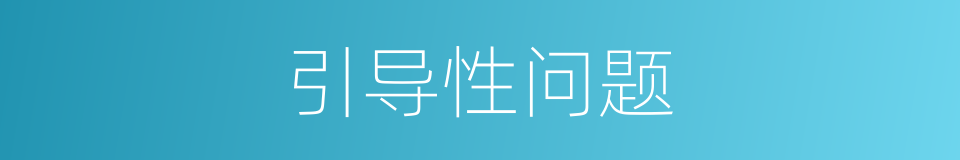 引导性问题的同义词