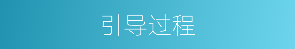 引导过程的同义词