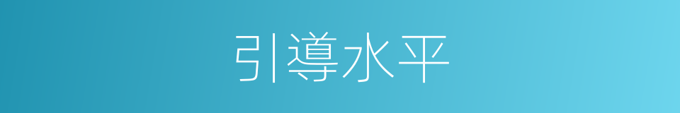 引導水平的同義詞