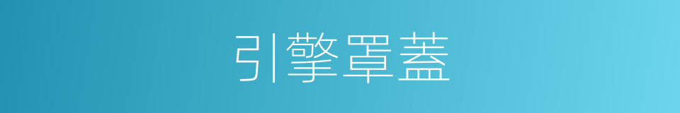 引擎罩蓋的同義詞