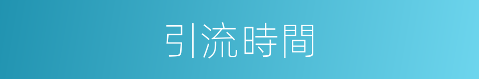 引流時間的同義詞