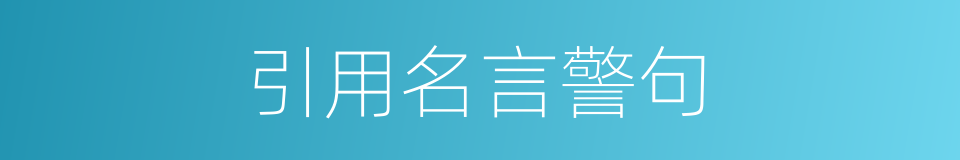 引用名言警句的同义词