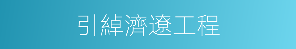 引綽濟遼工程的同義詞