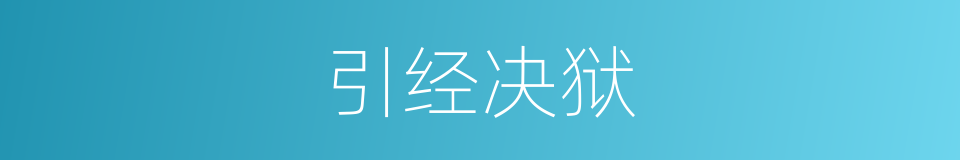 引经决狱的同义词
