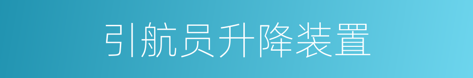 引航员升降装置的同义词