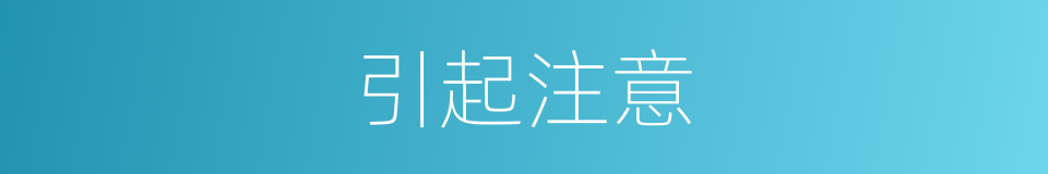 引起注意的同义词