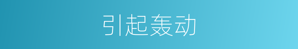 引起轰动的意思