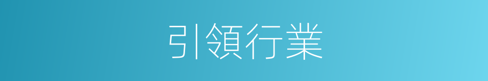 引領行業的同義詞