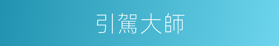 引駕大師的同義詞