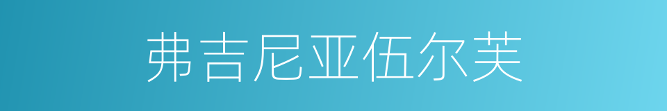 弗吉尼亚伍尔芙的同义词