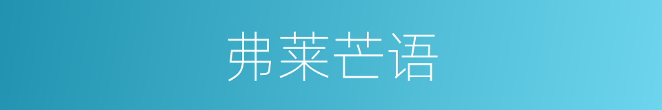 弗莱芒语的同义词