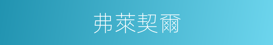 弗萊契爾的同義詞