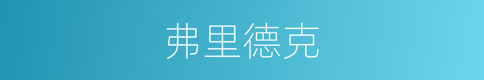 弗里德克的同义词