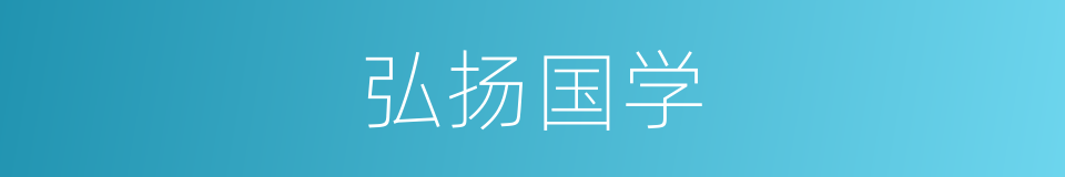 弘扬国学的同义词