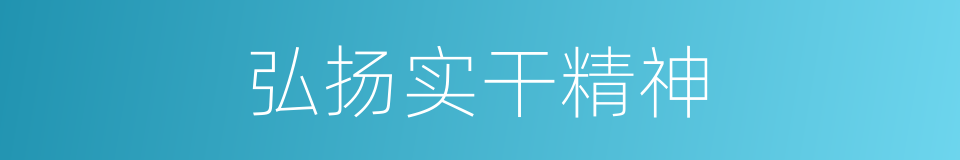 弘扬实干精神的同义词