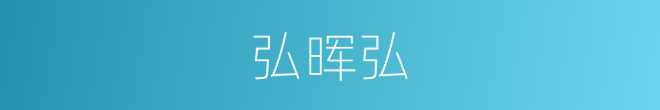 弘晖弘的同义词