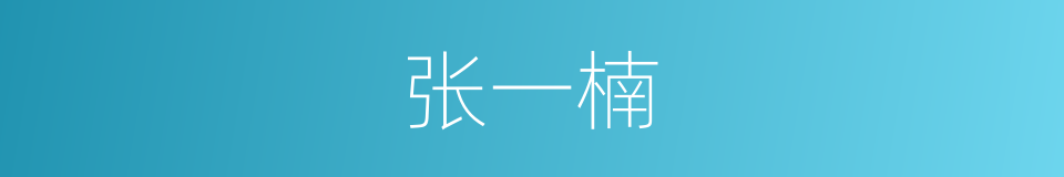张一楠的同义词