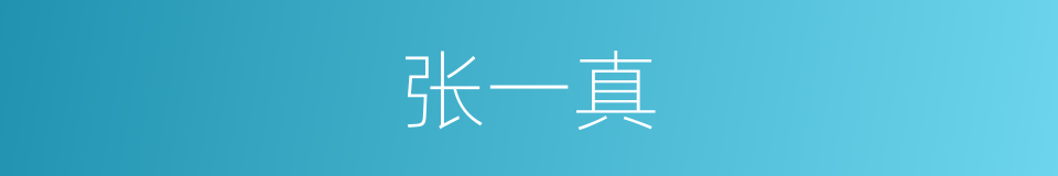 张一真的同义词