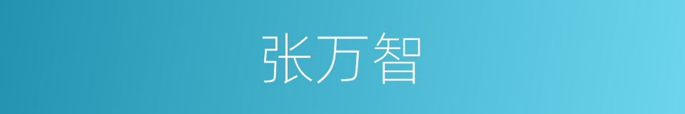 张万智的同义词