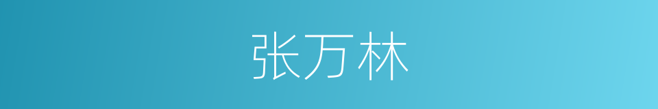 张万林的同义词
