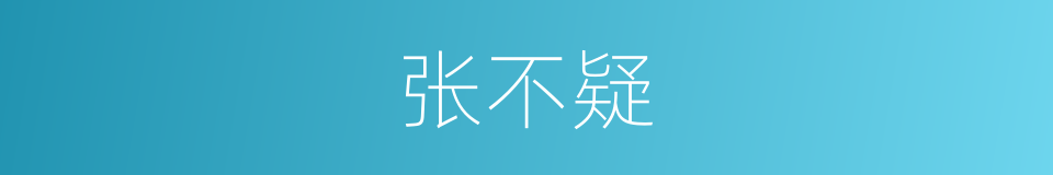 张不疑的同义词