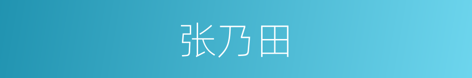 张乃田的同义词