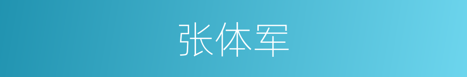 张体军的同义词
