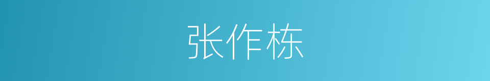 张作栋的同义词