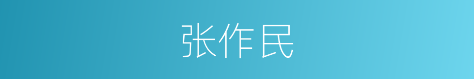 张作民的同义词