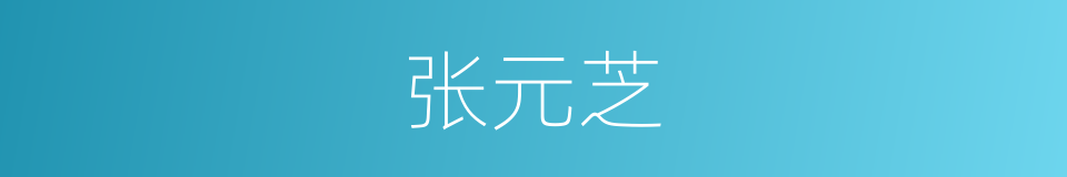 张元芝的同义词