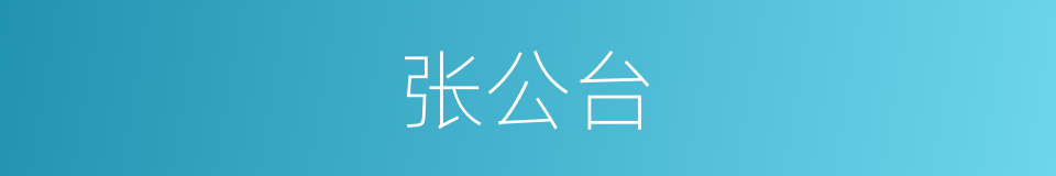 张公台的同义词