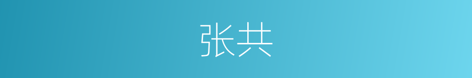 张共的同义词