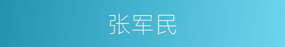 张军民的同义词