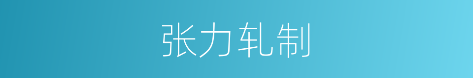 张力轧制的同义词
