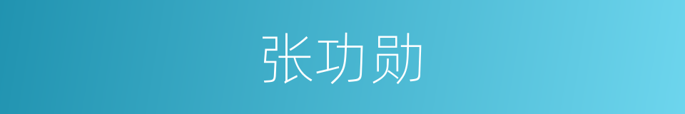 张功勋的同义词