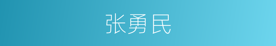 张勇民的同义词