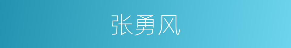 张勇风的同义词