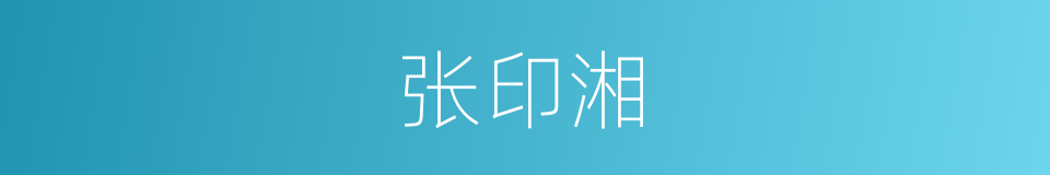 张印湘的同义词