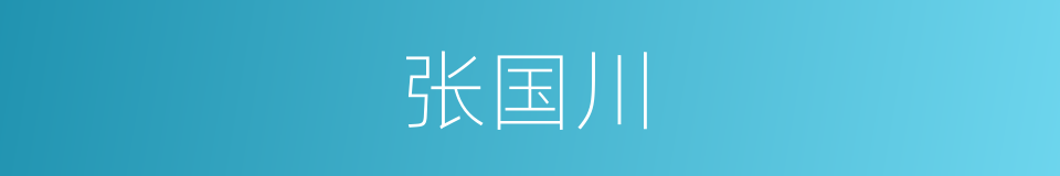 张国川的同义词