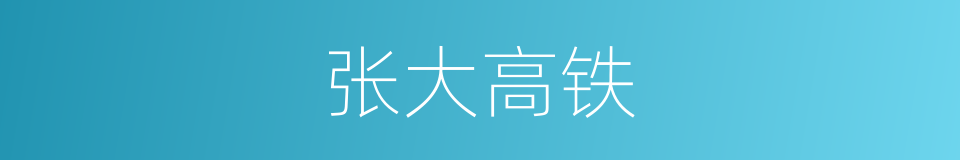 张大高铁的同义词