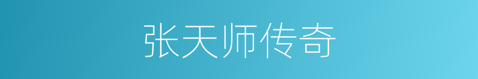 张天师传奇的同义词